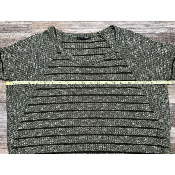 Staccato Womens  Green Black Striped Long-Sleeve Sweater Tunic Top Knit Large - Picture 10 of 15
